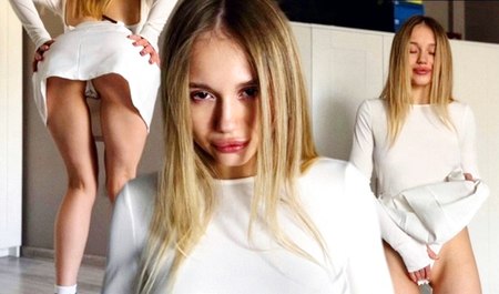 Po zajęciach uczennica Allinika zakłada mini spódniczkę i ujeżdża kutasa swojej przyjaciółki