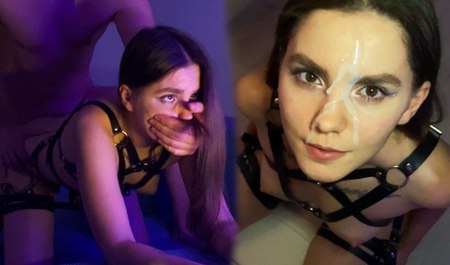 Skromna przyjaciółka przebrała się w BDSM i oszukała koleżankę, tworząc domowe porno